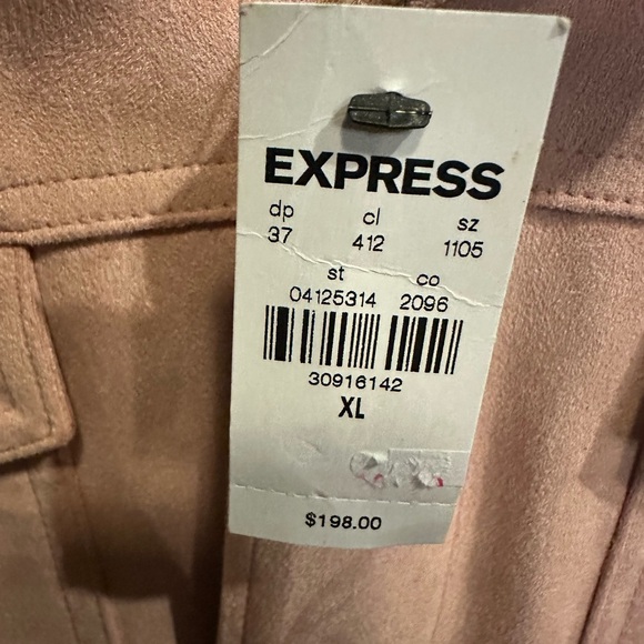 Express Faux Suede Pink Jacket NWT XL women’s - Picture 2 of 8